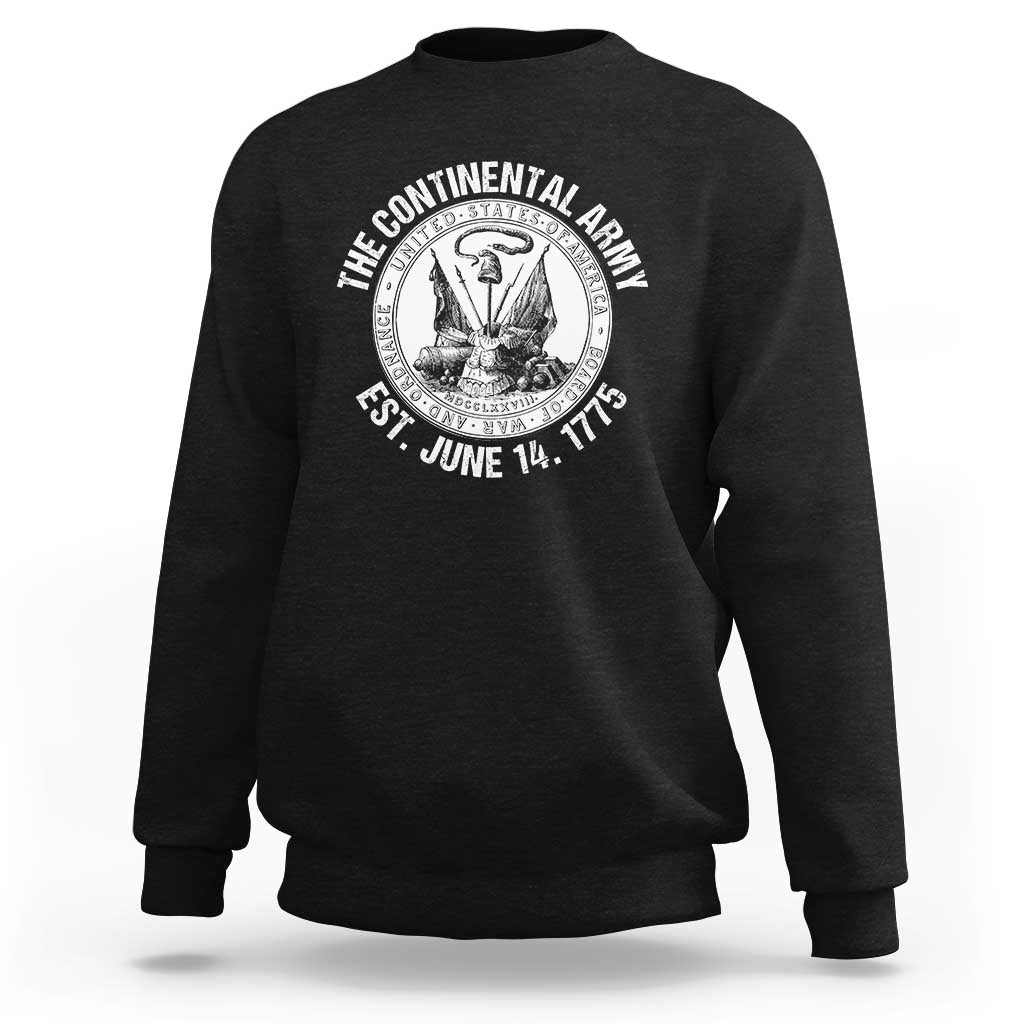 The Continental Army Est 1775 Sweatshirt Patriotic US Military History Graphic