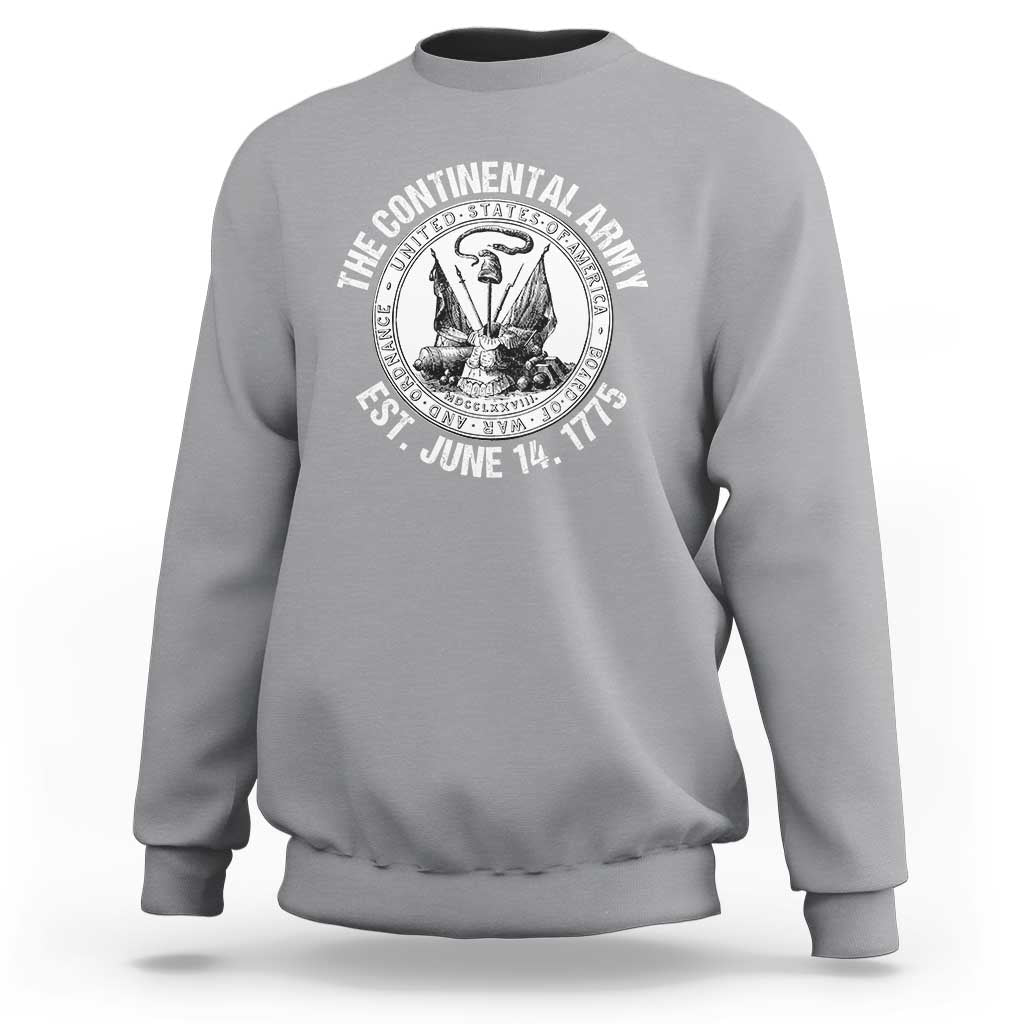 The Continental Army Est 1775 Sweatshirt Patriotic US Military History Graphic