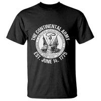 The Continental Army Est 1775 T Shirt Patriotic US Military History Graphic