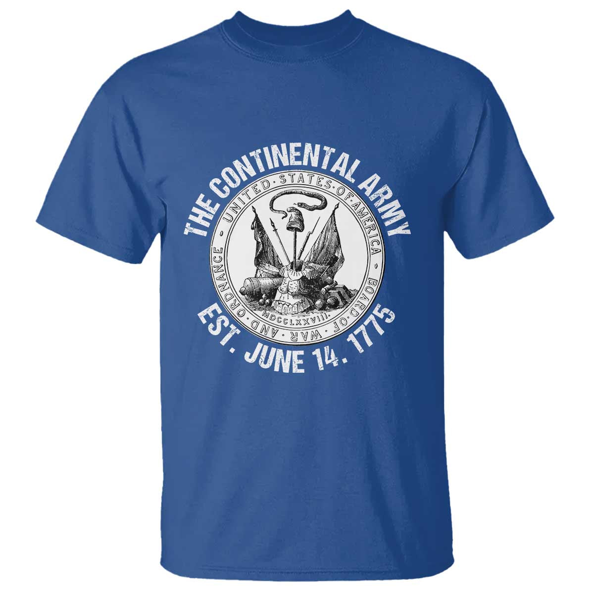 The Continental Army Est 1775 T Shirt Patriotic US Military History Graphic