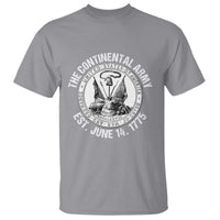 The Continental Army Est 1775 T Shirt Patriotic US Military History Graphic