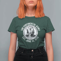 The Continental Army Est 1775 T Shirt For Women Patriotic US Military History Graphic