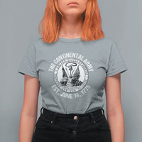 The Continental Army Est 1775 T Shirt For Women Patriotic US Military History Graphic