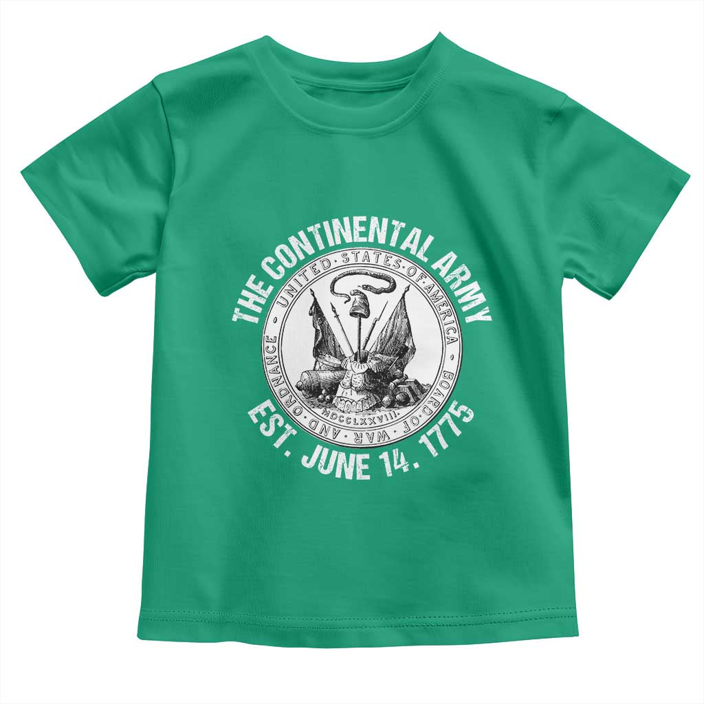 The Continental Army Est 1775 Toddler T Shirt Patriotic US Military History Graphic