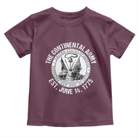 The Continental Army Est 1775 Toddler T Shirt Patriotic US Military History Graphic