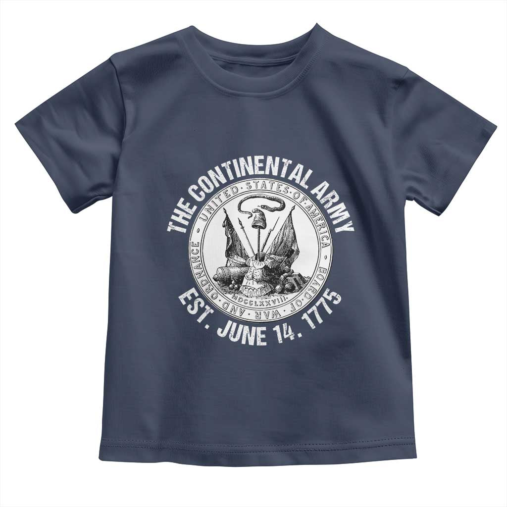 The Continental Army Est 1775 Toddler T Shirt Patriotic US Military History Graphic