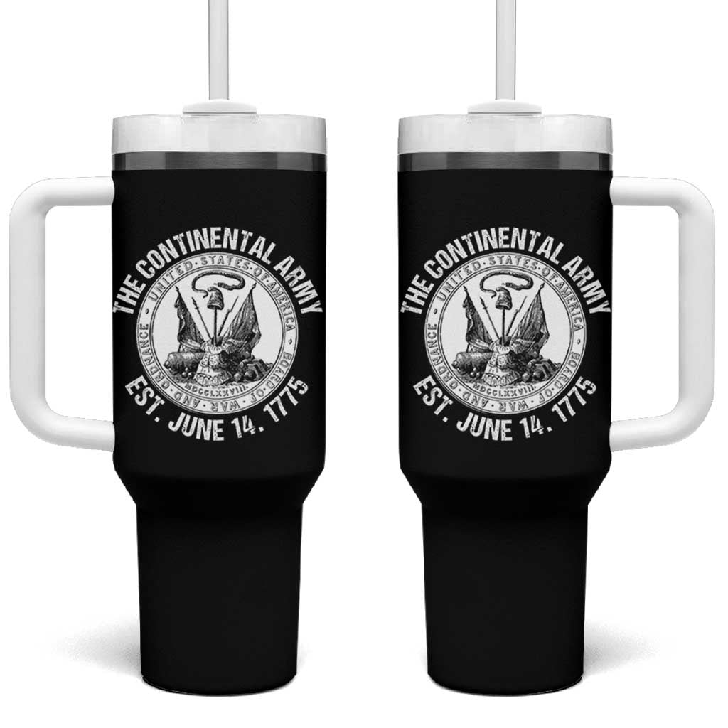 The Continental Army Est 1775 Tumbler With Handle Patriotic US Military History Graphic