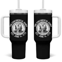 The Continental Army Est 1775 Tumbler With Handle Patriotic US Military History Graphic