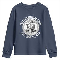 The Continental Army Est 1775 Youth Sweatshirt Patriotic US Military History Graphic