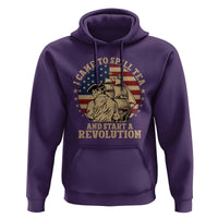 Funny Boston Tea Party Hoodie I Came To Spill Tea And Start A Revolution Retro Graphic