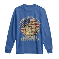 Funny Boston Tea Party Long Sleeve Shirt I Came To Spill Tea And Start A Revolution Retro Graphic