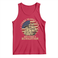 Funny Boston Tea Party Tank Top I Came To Spill Tea And Start A Revolution Retro Graphic