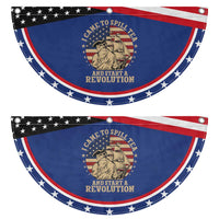 Funny Boston Tea Party Patriotic Fan Flag I Came To Spill Tea And Start A Revolution Retro Graphic