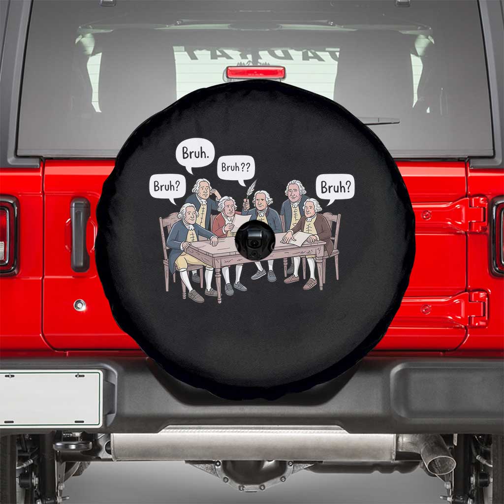 Bruh Founding Fathers Constitutional Convention Spare Tire Cover Funny American History Humorous Patriot
