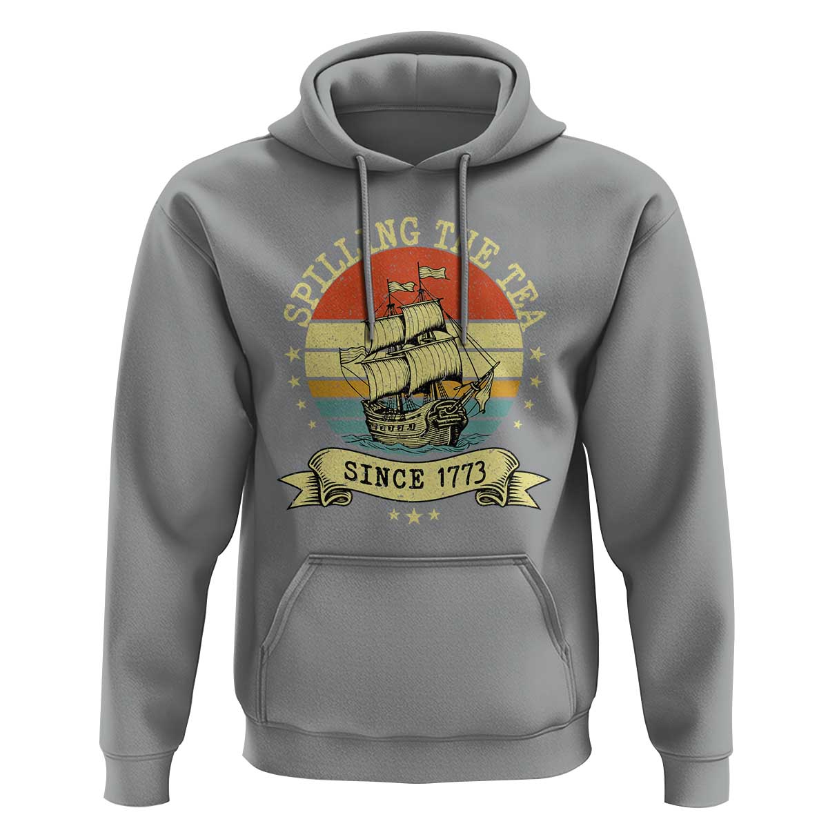 Spilling The Tea Since 1773 Hoodie Retro Sunset Boston Tea Party History