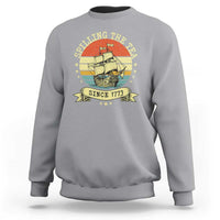 Spilling The Tea Since 1773 Sweatshirt Retro Sunset Boston Tea Party History