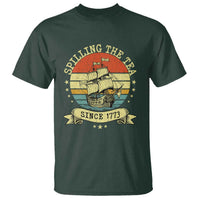 Spilling The Tea Since 1773 T Shirt Retro Sunset Boston Tea Party History