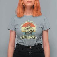 Spilling The Tea Since 1773 T Shirt For Women Retro Sunset Boston Tea Party History