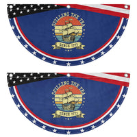 Spilling The Tea Since 1773 Patriotic Fan Flag Retro Sunset Boston Tea Party History