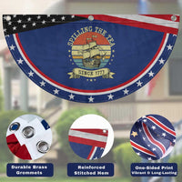 Spilling The Tea Since 1773 Patriotic Fan Flag Retro Sunset Boston Tea Party History
