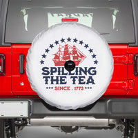 Spilling The Tea Since 1773 Spare Tire Cover Patriotic Nautical Stars American History