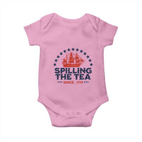 Spilling The Tea Since 1773 Baby Onesie Patriotic Nautical Stars American History