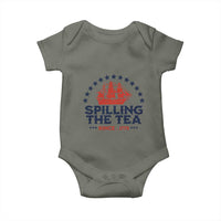 Spilling The Tea Since 1773 Baby Onesie Patriotic Nautical Stars American History