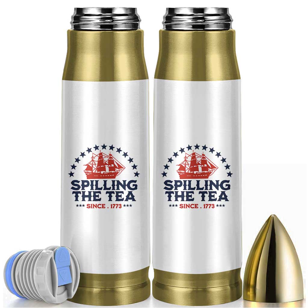 Spilling The Tea Since 1773 Bullet Tumbler Patriotic Nautical Stars American History