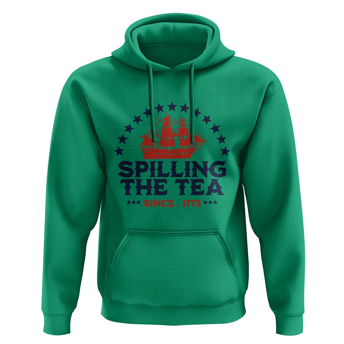 Spilling The Tea Since 1773 Hoodie Patriotic Nautical Stars American History