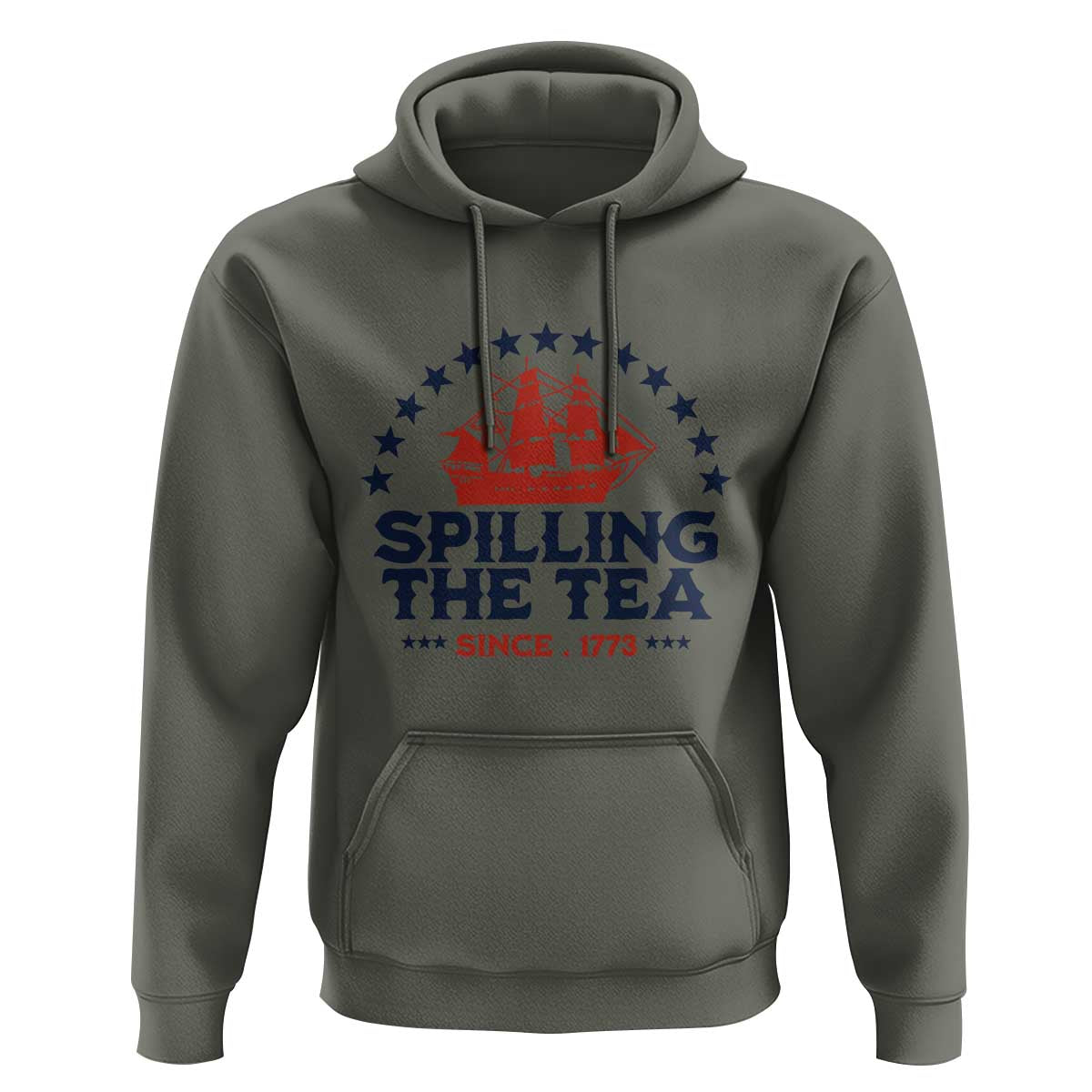 Spilling The Tea Since 1773 Hoodie Patriotic Nautical Stars American History