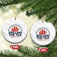 Spilling The Tea Since 1773 Ceramic Ornament Patriotic Nautical Stars American History