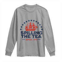 Spilling The Tea Since 1773 Long Sleeve Shirt Patriotic Nautical Stars American History