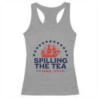 Spilling The Tea Since 1773 Racerback Tank Top Patriotic Nautical Stars American History