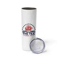 Spilling The Tea Since 1773 Skinny Tumbler Patriotic Nautical Stars American History