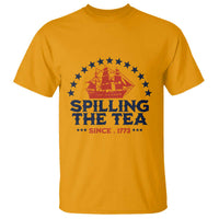 Spilling The Tea Since 1773 T Shirt Patriotic Nautical Stars American History