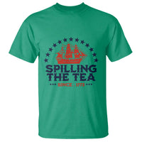 Spilling The Tea Since 1773 T Shirt Patriotic Nautical Stars American History
