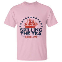 Spilling The Tea Since 1773 T Shirt Patriotic Nautical Stars American History