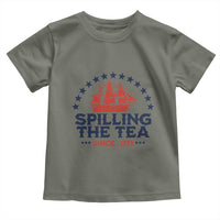 Spilling The Tea Since 1773 Toddler T Shirt Patriotic Nautical Stars American History