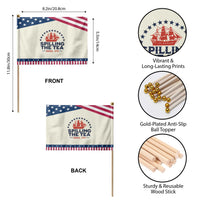 Spilling The Tea Since 1773 Patriotic Handheld Flag Nautical Stars American History