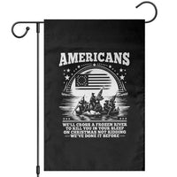 Funny Patriotic Military History Garden Flag Americans Crossing A Frozen River To Kill You In Your Sleep On Christmas