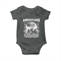 Funny Patriotic Military History Baby Onesie Americans Crossing A Frozen River To Kill You In Your Sleep On Christmas