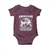 Funny Patriotic Military History Baby Onesie Americans Crossing A Frozen River To Kill You In Your Sleep On Christmas