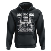 Funny Patriotic Military History Hoodie Americans Crossing A Frozen River To Kill You In Your Sleep On Christmas