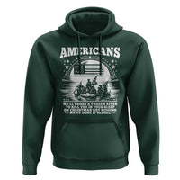 Funny Patriotic Military History Hoodie Americans Crossing A Frozen River To Kill You In Your Sleep On Christmas