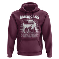 Funny Patriotic Military History Hoodie Americans Crossing A Frozen River To Kill You In Your Sleep On Christmas