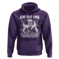 Funny Patriotic Military History Hoodie Americans Crossing A Frozen River To Kill You In Your Sleep On Christmas