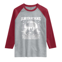 Funny Patriotic Military History Raglan Shirt Americans Crossing A Frozen River To Kill You In Your Sleep On Christmas
