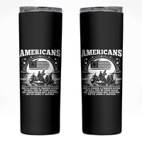 Funny Patriotic Military History Skinny Tumbler Americans Crossing A Frozen River To Kill You In Your Sleep On Christmas