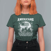 Funny Patriotic Military History T Shirt For Women Americans Crossing A Frozen River To Kill You In Your Sleep On Christmas