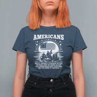 Funny Patriotic Military History T Shirt For Women Americans Crossing A Frozen River To Kill You In Your Sleep On Christmas